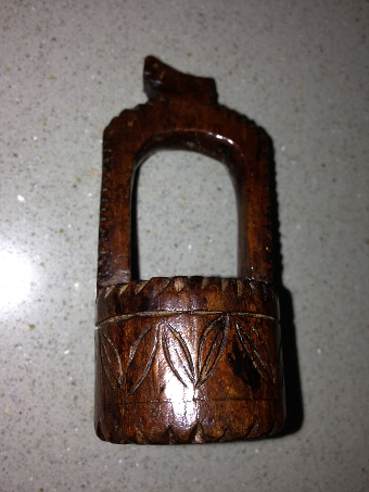An unusual antique bread stamp