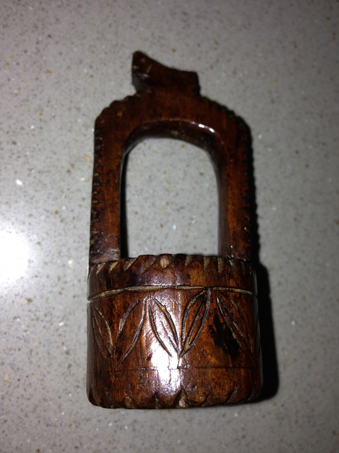 An unusual antique bread stamp