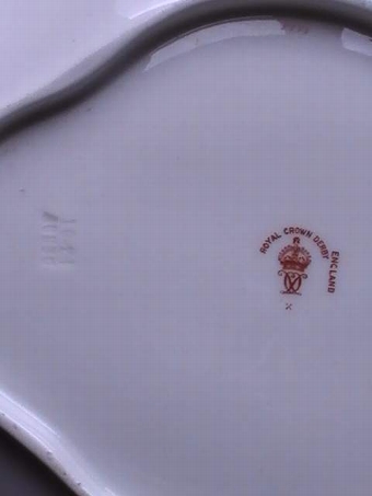 Antique Royal Crown Derby Plate / Bon Bon dish -  circa 1901