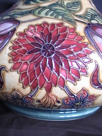 Antique MOORCROFT Tahiti Vase Millenium Dateline Series - Nicola Slanley - Ltd Edition
