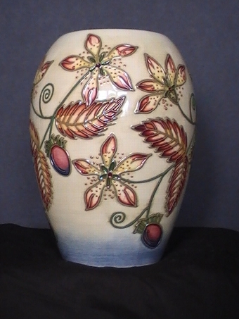 Antique MOORCROFT Serviceberry Vase - designer Nicola Slanley