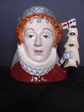 Antique Royal Doulton Elizabeth I and Philip II Character Jugs - Ltd Ed - D6821 D6822