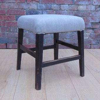 Antique Pair Low Bar Stools