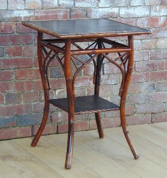 Victorian Bamboo Leather Table