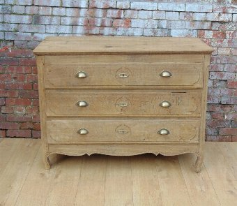 19c Bleached Oak Commode