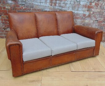 1930s Leather Club Sofa