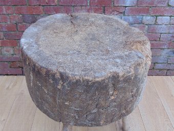 Antique Antique Chopping Block/Side Table.