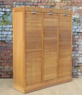 Triple Tambour Front Haberdashery / Filing Cabinet
