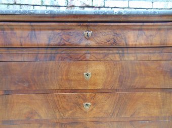 Antique 19c Walnut Commode / Chest Of Drawers