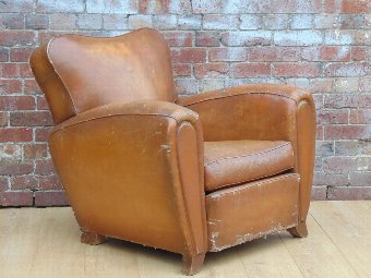 French Leather Club Chair