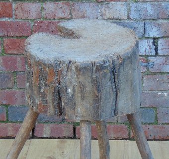 Antique 19c Hungarian butchers block / side table