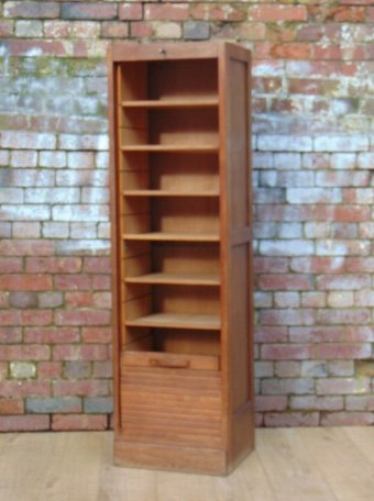 1930/40s French tambour front haberdashery / filing cabinet / cupboard