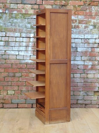Antique 1930/40s French tambour front haberdashery / filing cabinet / cupboard