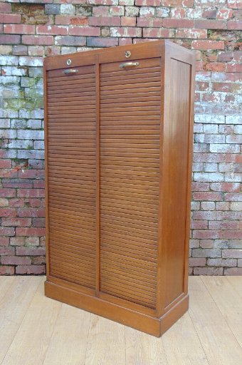 Double Tambour Front Cabinet