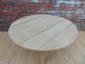 Antique 19c Bleached Oak Coffee Table