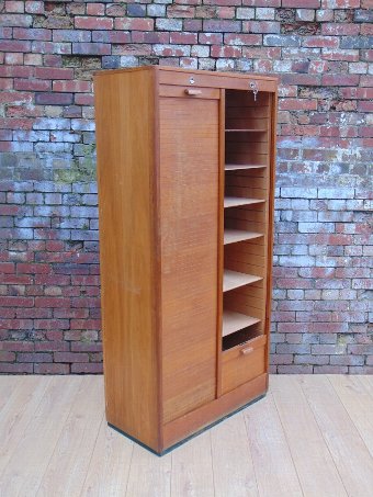 Double Tambour Front Cabinet