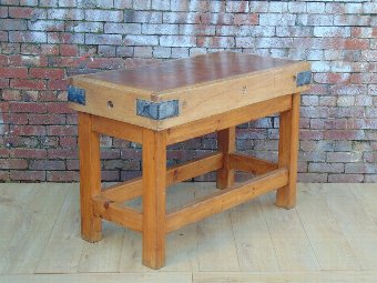 Antique French Butchers Block