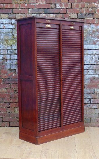 Mahogany Tambour Front Cabinet