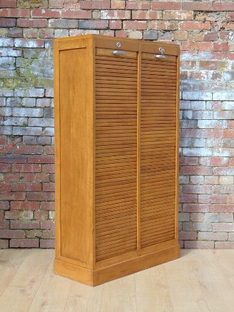 Double Tambour Front Filing Cabinet