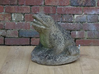 Antique Large Weathered Frog