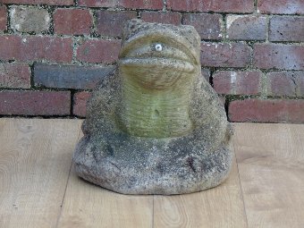 Antique Large Weathered Frog