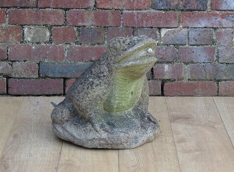 Antique Large Weathered Frog