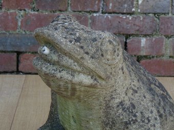 Antique Large Weathered Frog
