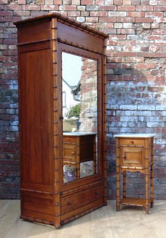 Antique Faux Bamboo Armoire