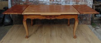 Antique Cherry Wood Draw Leaf Table