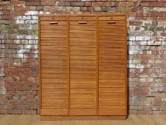 Triple Tambour Front Haberdashery / Filing Cabinet