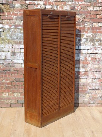 Double Tambour Front Filing Cabinet