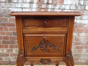Antique Antique French Walnut Bedside Cabinet