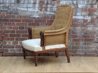 Antique Antique Armchair For Re-upholstery