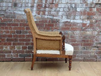 Antique Antique Armchair For Re-upholstery