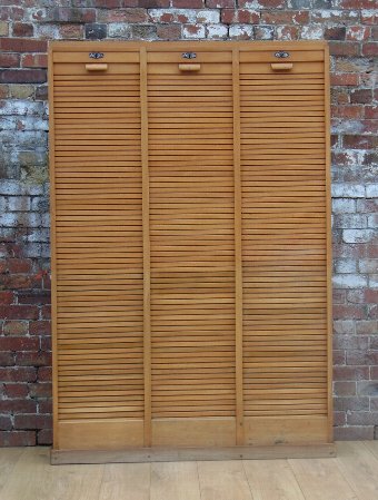 Triple Tambour Front Cabinet