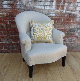 Antique Re-upholstered Crapaud Armchairs