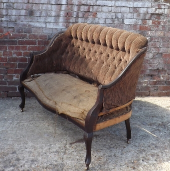 19c English three piece salon suite for re-upholstery