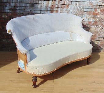 Antique French crapaud sofa for re-upholstery