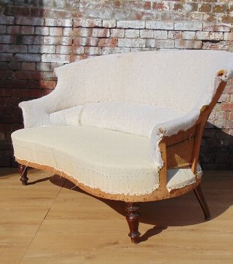 Antique Antique French crapaud sofa for re-upholstery