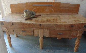 Antique French butchers block / kitchen island