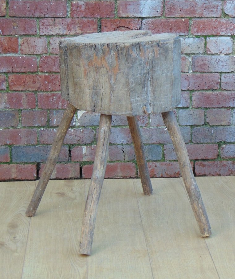 19c Hungarian butchers block / side table