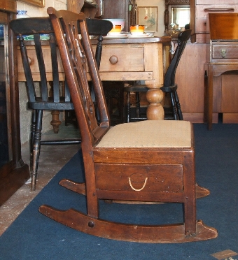 Antique Oak and Elm Rocking Chair