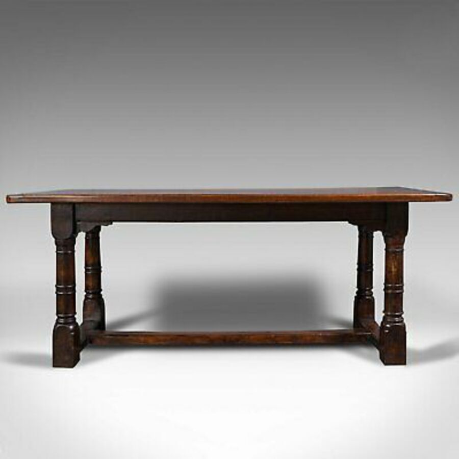 Antique Antique Refectory Table, English, Oak, 6 Seat, Dining, Kitchen, Victorian, 1880