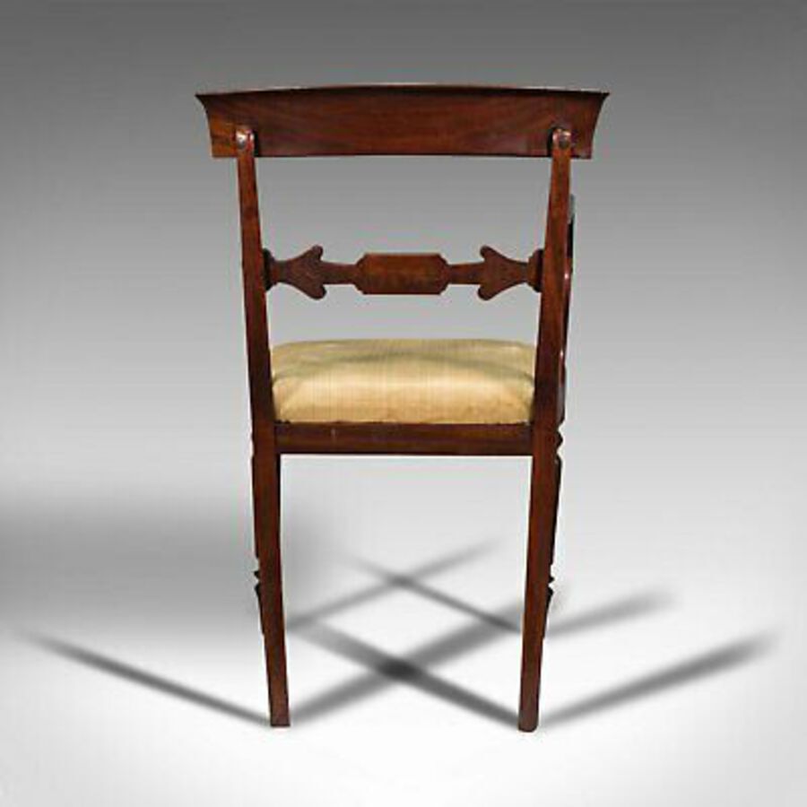 Antique Antique Elbow Chair, English, Mahogany, Carver, Drop In Seat, Regency, C.1820
