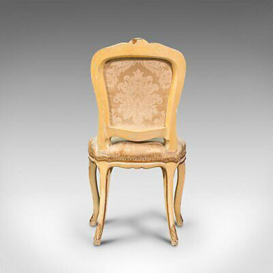 Antique Antique Boudoir Chair, French, Giltwood, Bedroom Dressing Seat, Victorian, 1900