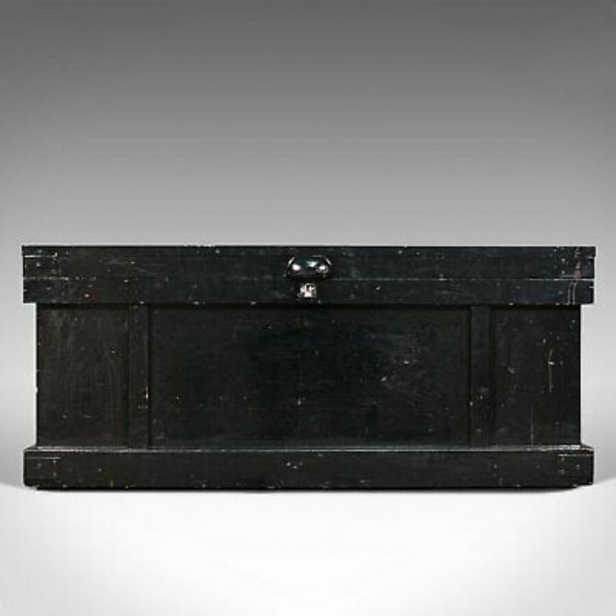 Antique Large Antique Master Cabinet Maker's Chest, Craftsman's Tool Trunk, Edwardian