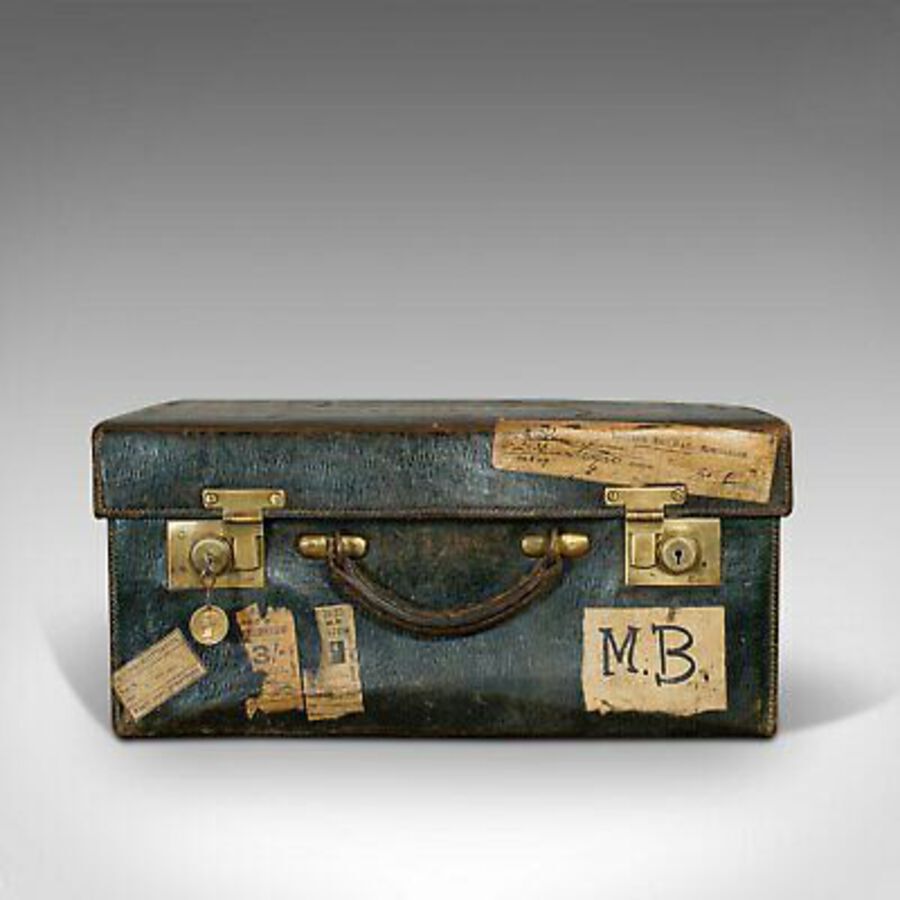 Antique Antique Travel Case, Leather, Salesman's Suitcase, JW Allen, Strand, Edwardian