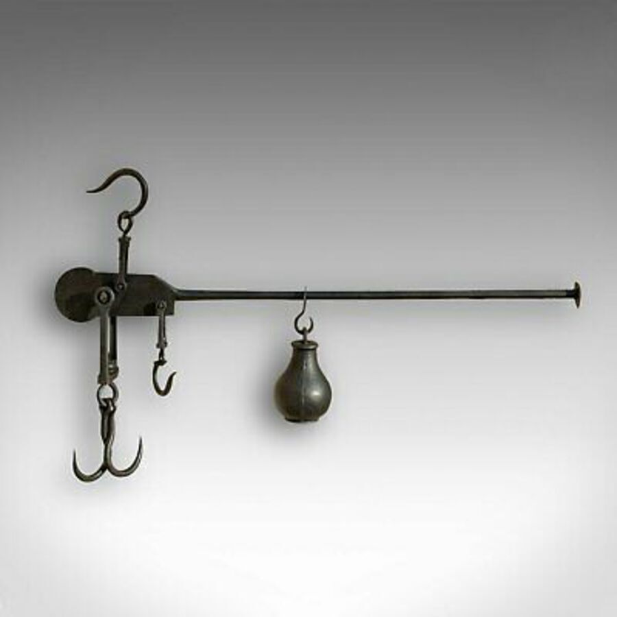 Antique Antique Decorative Butcher's Steelyard, English, Iron, Weighing Instrument, 1800