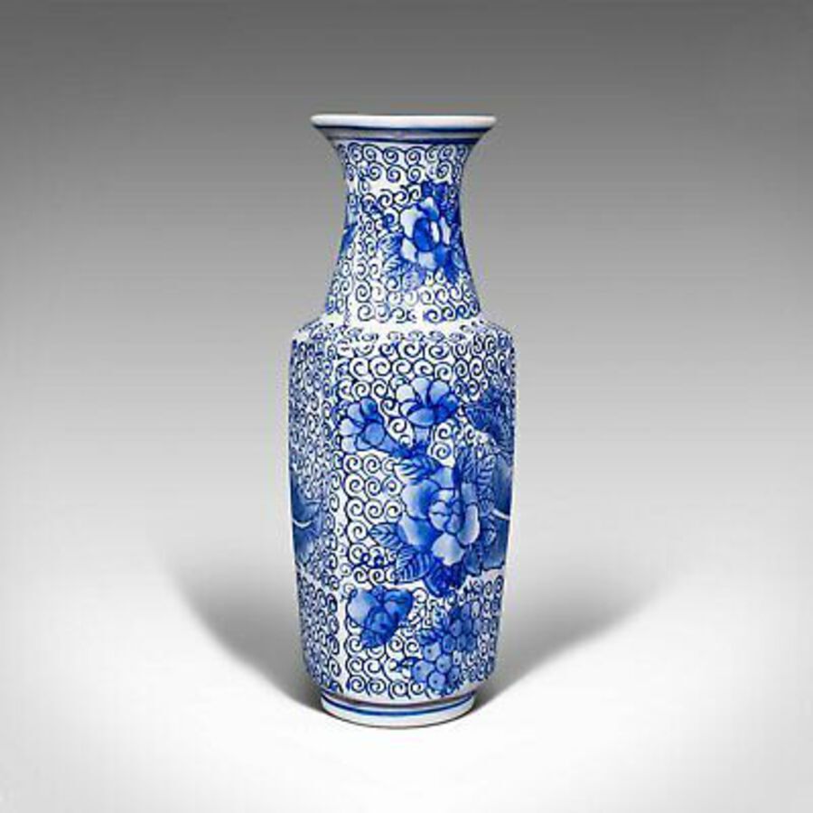 Vintage Posy Vase, Japanese, Ceramic, Flower, After Delft, Art Deco, Circa 1940