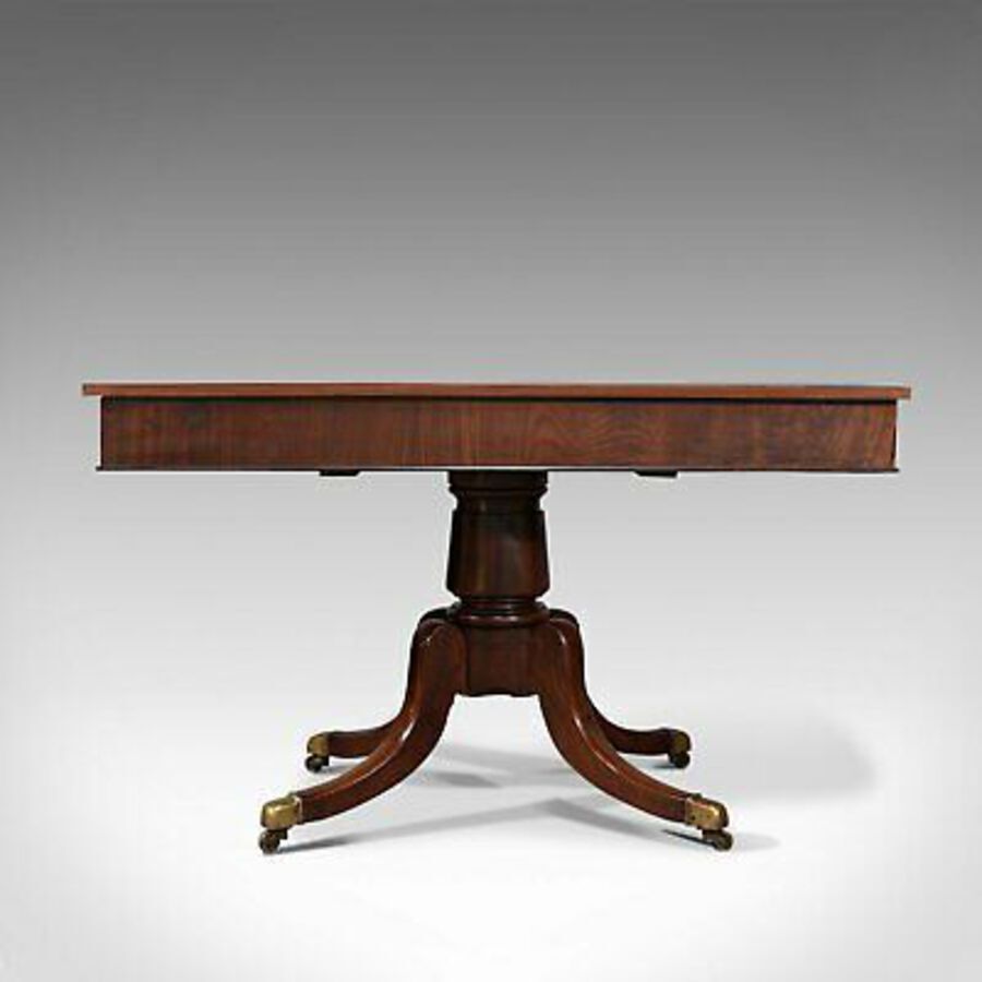 Antique Pair Of Antique Hall Tables, English, Mahogany, Side, Lamp, Regency, Circa 1830